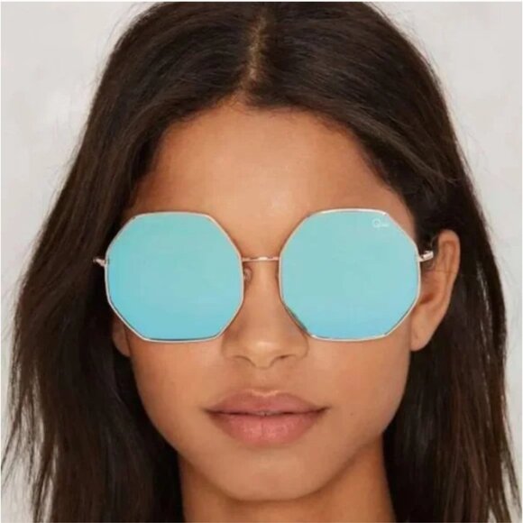 Quay Australia Kiss and Tell Hexagonal Sunglasses - Picture 1 of 7